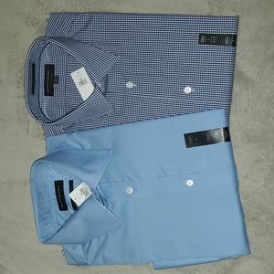 2 NEW Slim-Fit Wrinkle Resistant Shirts